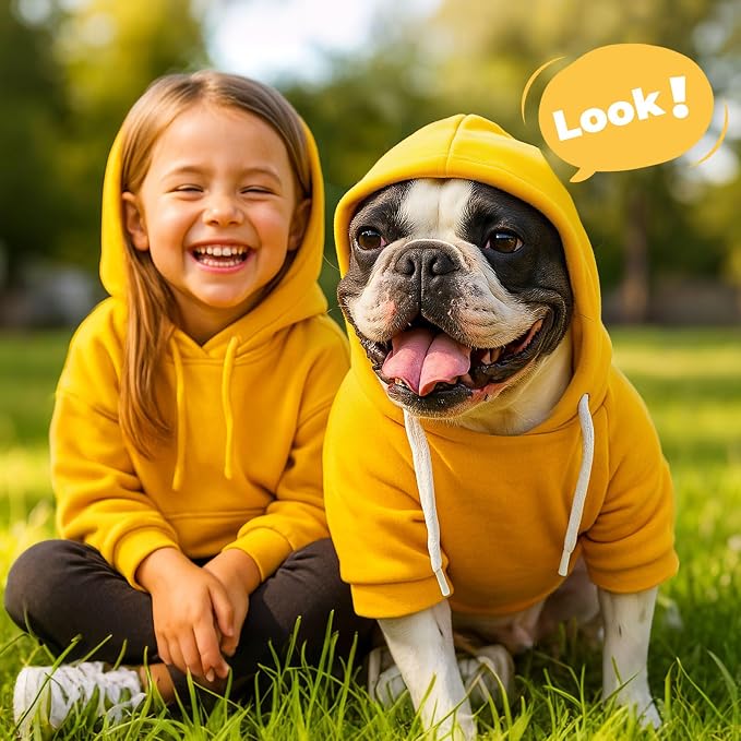 PETCARE Basic Dog Hoodie Sweaters for Small Medium Large Dogs Cats Puppy Clothes Soft Warm Fleece Dog Hoodies Sweatshirt with Small Pockets Fall Winter Chihuahua Dachshund Golden Retriever Outfits