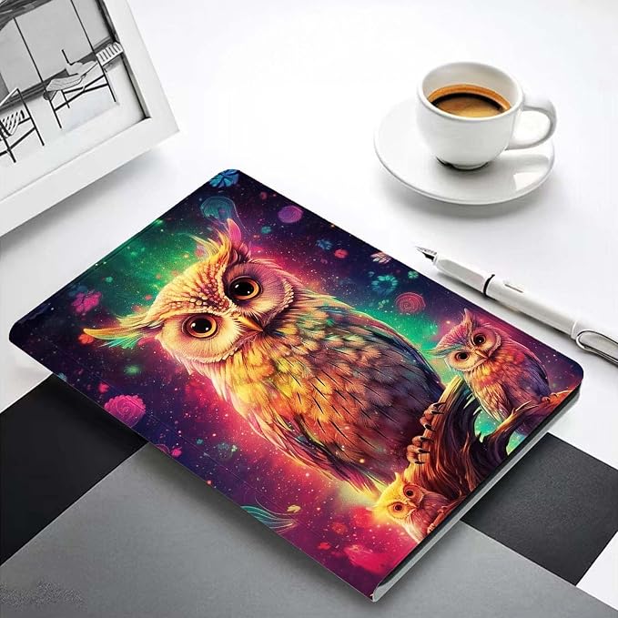 for Samsung Galaxy Tab S6 10.5" Tablet Case(Model SM-T860/T865/T867) 2019 Release,Premium Leather Folio Stand Auto Wake/Sleep,Multiple Viewing Stand,Cute Owl