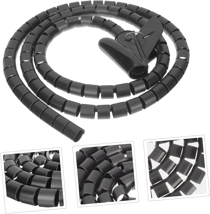 Generic Cable Tube Organizer Spiral Cable Wrap Coiled Tube Sleeve Wire Loom Tubing