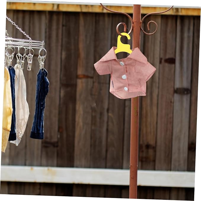 10pcs Pet Clothing Hangers Dog Cat Apparel Drying Rack Organizers for Easy Hanging for Home Travel and Grooming