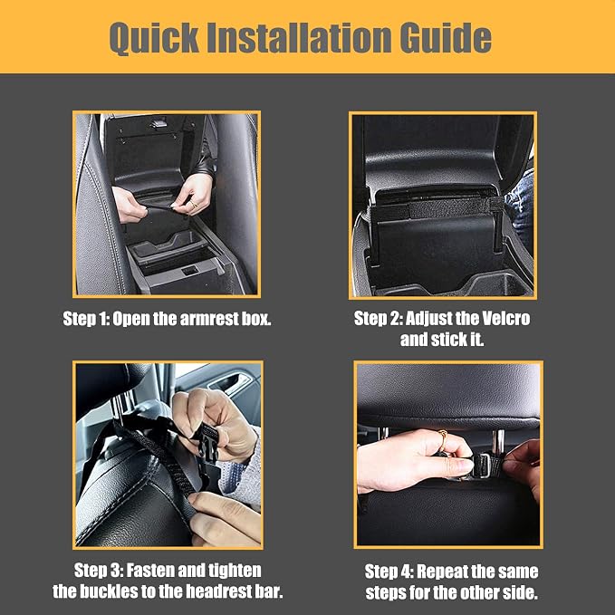 Guoord Bling Car Net Pocket PU Leather Handbag Holder for Mesh Organize
