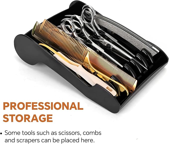 Salon Scissors Holder Rack,Salon Scissors Holder Racks Barber,Shears Stand Organizer Storage Tray,Hair Salon Shear Holder Scissors Storage Tray Available, for Scissors (8 x 5.1 x 2.2)