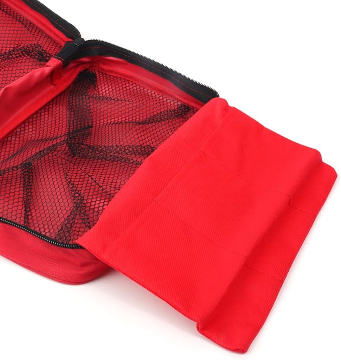 First Aid Bag First Aid Kit Empty Medical Storage Bag Red Trauma Bag for Emergency First Aid Kits Car Workshop Cycling Outdoors (SNL Red 1PC)