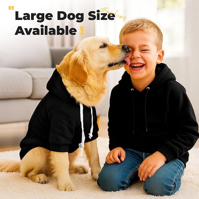 PETCARE Basic Dog Hoodie Sweaters for Small Medium Large Dogs Cats Puppy Clothes Soft Warm Fleece Dog Hoodies Sweatshirt with Small Pockets Fall Winter Chihuahua Dachshund Golden Retriever Outfits