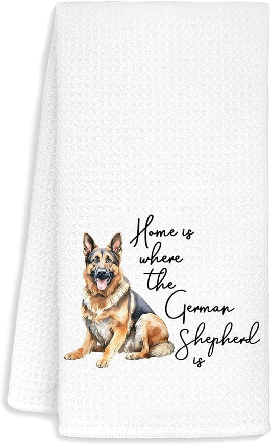 Jvpke German Shepherd Gifts for Women Men, German Shepherd Kitchen Dish Hand Towels for Bathroom Kitchen 16×24 Inch