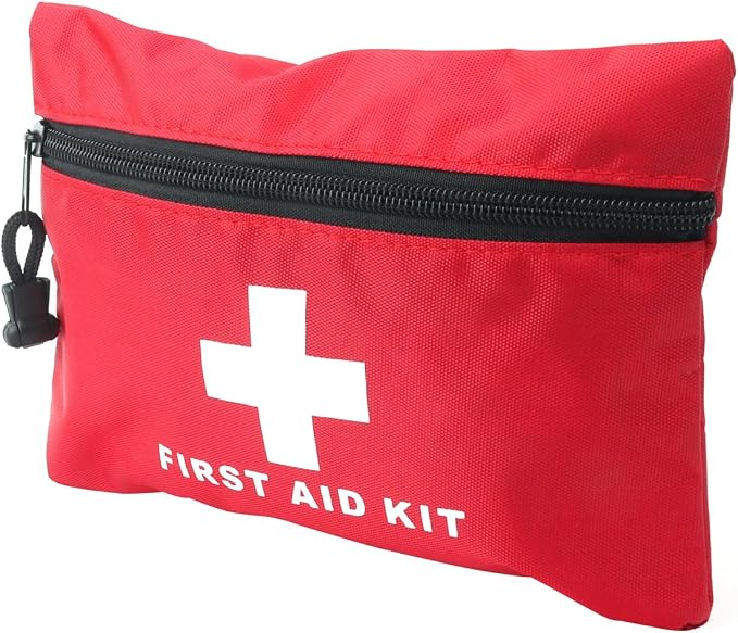Red First Aid Bag Small First Aid Kit Empty Medical Storage Bag for First Aid Kits Pack Emergency Hiking Backpacking Camping Cycling Travel Car