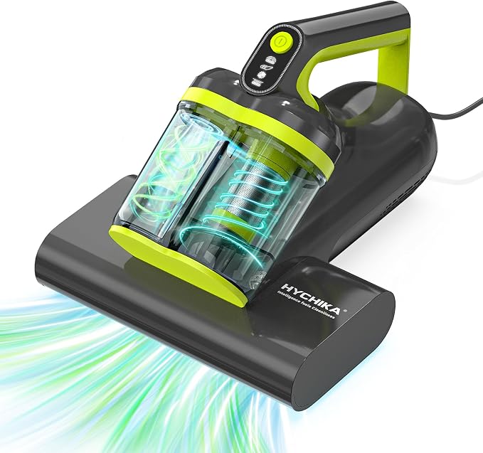Mattress Vacuum Cleaner UV for Pet Hair,16kPa Power Suction UV Bed Vacuum Cleaner,140°F Heated Function,Ultrasonic High Tapping,HEPA Filter,Bed Vacuum for Sofa, Couch, Crib(Corded,4.5Amp)