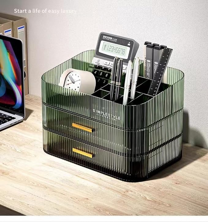 Makeup Organizer with Stackable Drawers, Bathroom Counter Organizer. | Drawers Can be Stacked, Cosmetic Display Case, Ideal for Make Up, Skincare, Perfume; Suitable for Dresser Top, Vanity
