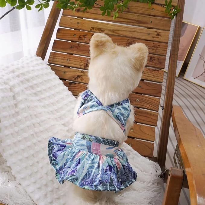 Generic Dog Bikini Swimsuit Puppy Beach Dress Summer Dog Clothes Female Girl Adjustable Pet Skirt Outfit Lightweight Puppy Vest Shirts Cat Apparel Dog Bathing Suit for Small Medium Dog