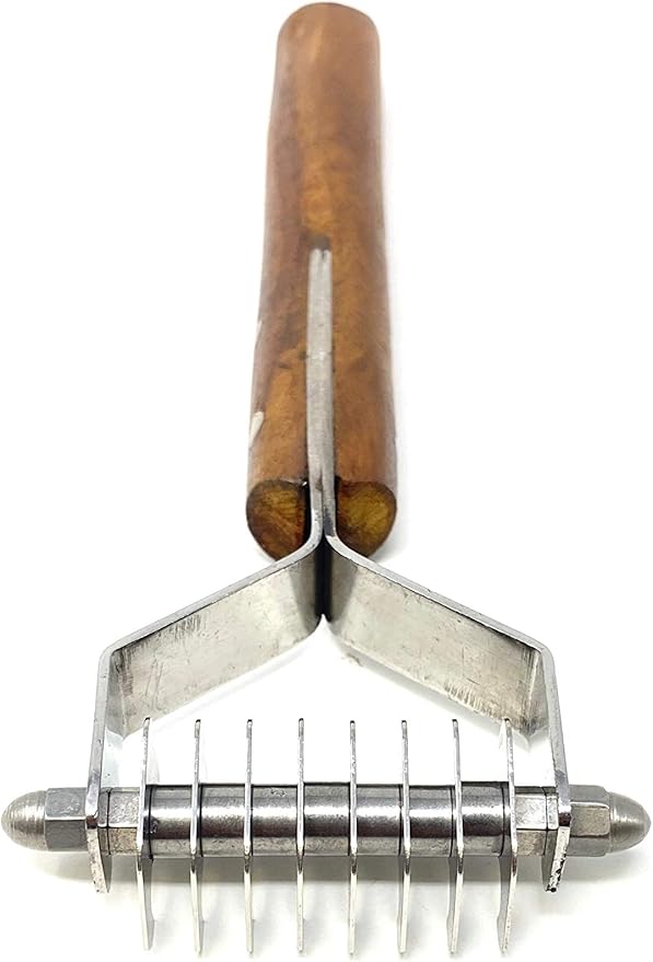 Pet Grooming Tool - Undercoat Rake for Cats & Dogs - Premium Trimmer Coat King Blade - Safe Dematting Comb for Easy Mats & Tangles Removing - No More Nasty Shedding and Flying Hair (8 Blade)