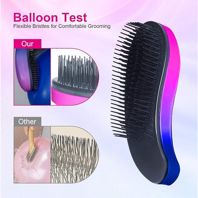 Small Dog Brush- Grooming Tool for Teddy, Yorkies, Maltese, Shih Tzu, Chihuahua - Puppy Hair Brush (Gradient Color)