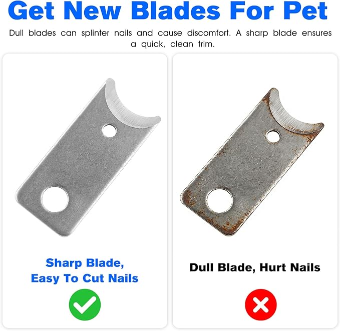 JIOTAR 6 Pet Nail Clipper Blade Replacement Parts for Resco Guillotine Trimmers, Pets Dogs Guillotine Nail Trimmer Blades -6 Pack