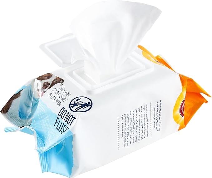 Arm & Hammer for Pets Hypoallergenic Wipes for Dogs - Best Odor Eliminating Waterless Cleaning for Dogs & Puppies, Unscented, 100 Count (Pack of 4)