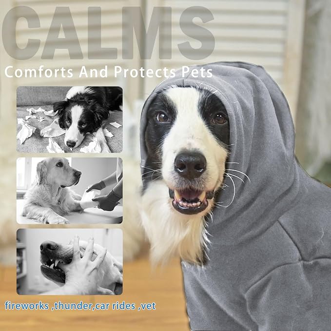 SCENEREAL Dog Hoodie Sweaters for Small Medium Large Size Dogs, Fleece Pet Sweatshirt with Hat and Pocket,Soft Cold Winter All Weather Puppy Clothes for S to XL Sized Dogs,Grey (SM)