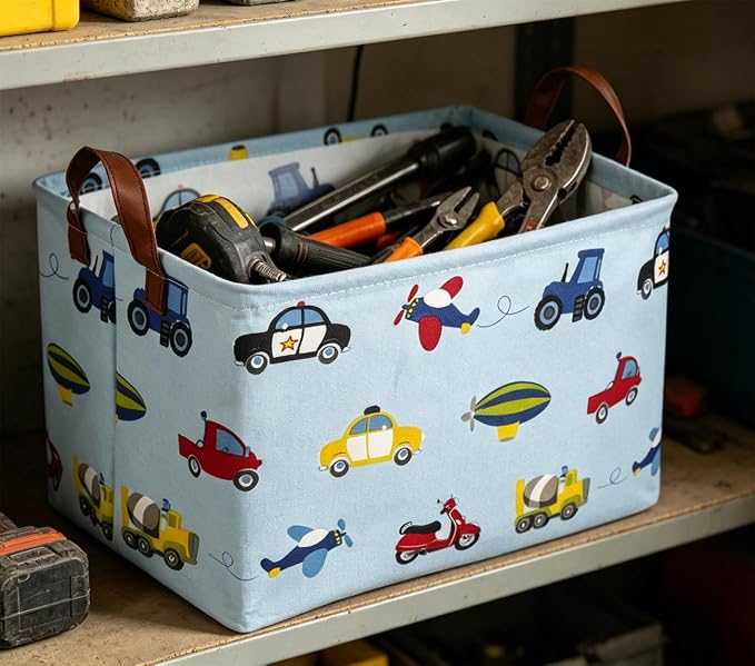 Rectangle Storage Basket, Storage Bins with Handles, Books Box, Gift Baskets(Car)