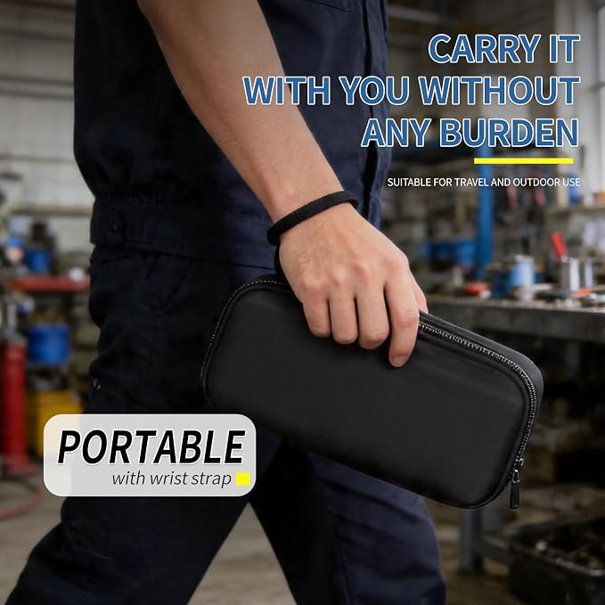 Tool Box Compatible with Dremel and Accessories, Hard Carrying Case Storage Rotary Tool Cordless Tools, Multi-Purpose Kit Carrying Case, Compact and Lightweight, Easy to Carry Anywhere, Black
