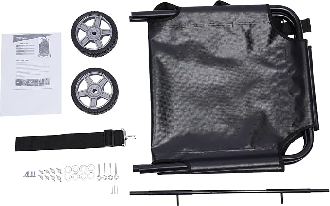 250 LBS Pet Rescue Stretcher with 2 Wheels, Dog Transport Stretcher Large Dog Wheelchair Emergency Dog Rescue Carrier Animal Trolley Cart Foldable, 45 L X 21 W inches
