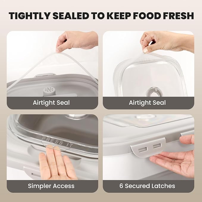 35-40Lbs Airtight Dog Food Storage Container Collapsible Dog Food Container | Large Pet Food Storage Container with Lid, Wheels,Date Track,Keep Fresh for Rice,Flour,Sugar,Scoop,2PCS Container