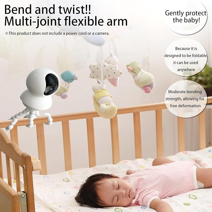 Flexible Octopus Camera Tripod Stand with HelloBaby HB6550/ HB6560/ HB65/ HB40/ HB6339/ HB66, ANMEATE SM935E Monitor,with Base for TP-Link Tapo C200 C210 C220,No Drilling Universal Holder
