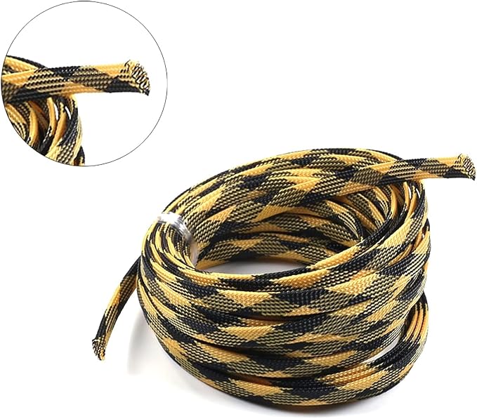 33ft PET Expandable Braid Cable Sleeving, 1/3 inch Cable Management Sleeve