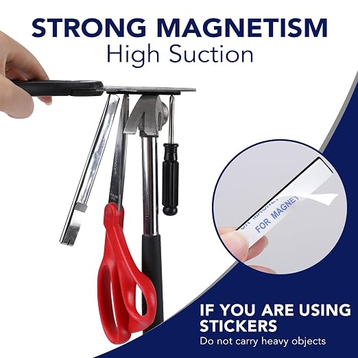 30 Pack Neodymium Bar Magnets with Adhesive Backing 60x10x3mm Black | Fridge Magnetic Strips Refrigerator Blocks Crafts Extra Super Sticky Bar for Science Experiments Classroom Craft Office