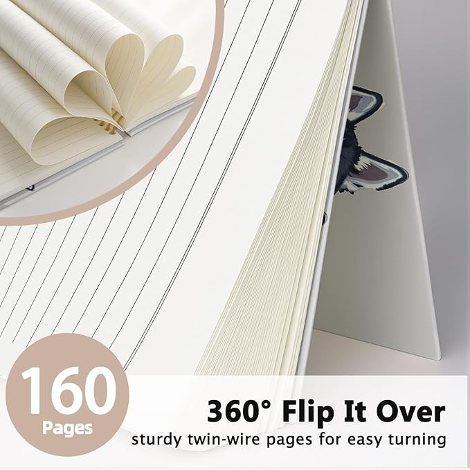 LIANGW Funny Husky Notebook Journal Gifts for Women & Men | Gifts for Husky Lovers Notebooks, Funny Gifts for Coworkers, Hardcover Spiral Notebook 5.5x8.3 Inch