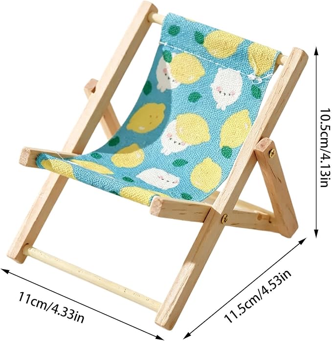 Small Pet Lounge Chair Recliner – Habitat Furniture Decor | | Mini Wooden Resting Bed For Guinea Pigs, Hamsters & Bunny; Cute Cage Accessary & Lounge Sofa For Small Animal Enclosure