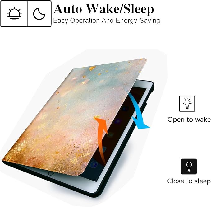 for Microsoft Surface Pro 7 Plus,Surface Pro 7/6/5/4 12.3" Tablet Case,Auto Wake/Sleep,Adjustable Stand Protective Cover - Dreamy Heart Watercolor