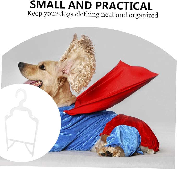 BESPORTBLE 10pcs Pet Clothes Hangers Pp Dog Apparel Holders Lightweight Compact Pet Clothes Organizer for Efficient Storage