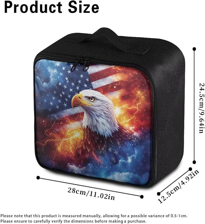 Rnyleeg American Flag Eagle First Aid Kit Bag for Men First Aid Kit for Home Travel Medicine Pouch Organizer Emergency Medical Kit