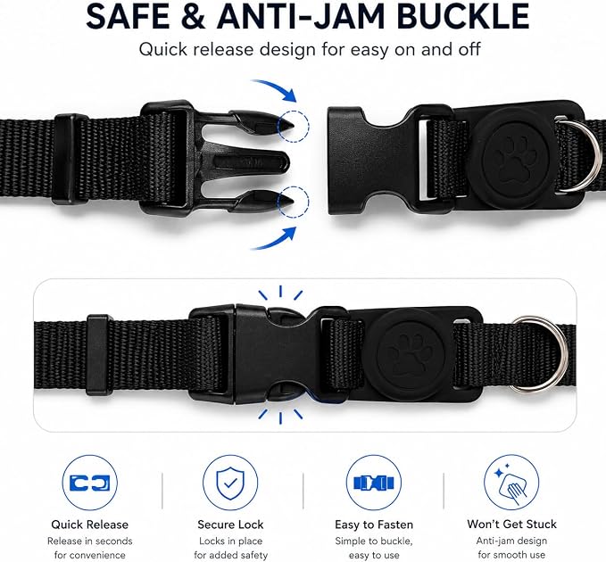 Dog Tracker Holder, Silicone Protective Case for Air Tag, Waterproof Pet GPS Tracker Cover, Soft Collar Attachment for Dogs, Secure Fit, Lightweight Pet Tracking Accessories