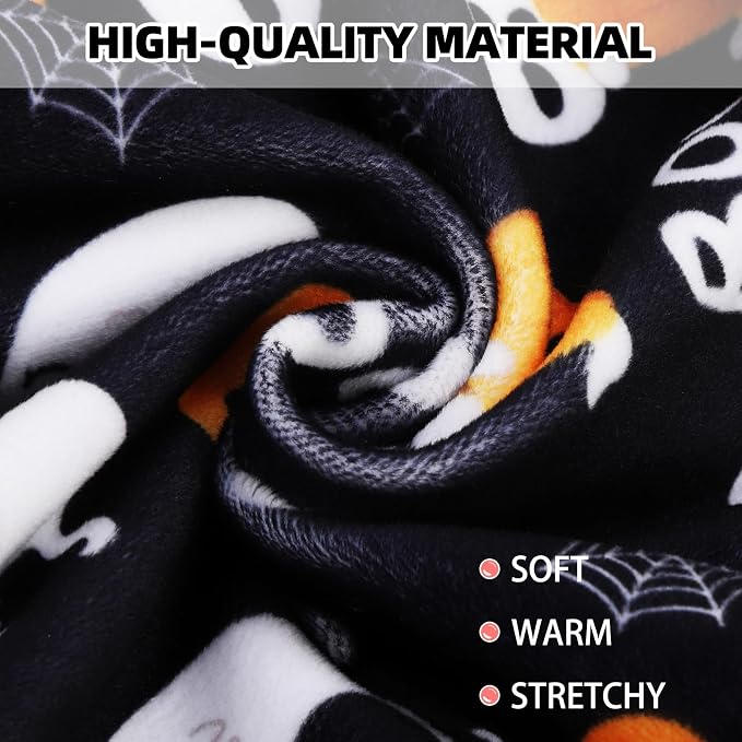 PUPTECK Soft Fleece Dog Pajamas for Small Medium Dogs, Dog Onesie Puppy Sweaters Clothes Jumpsuit Pjs, Cute Jammies Cat Coat Pet Costume Apparel, Halloween Black XXL