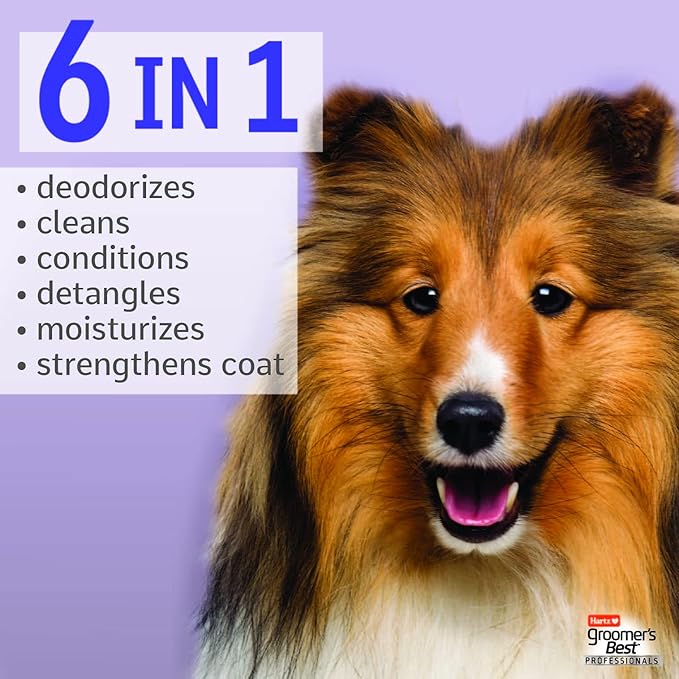 Hartz Groomer's Best Professionals 6-in-1 Dog Shampoo and Conditioner in One, 18 oz (Pack of 3)