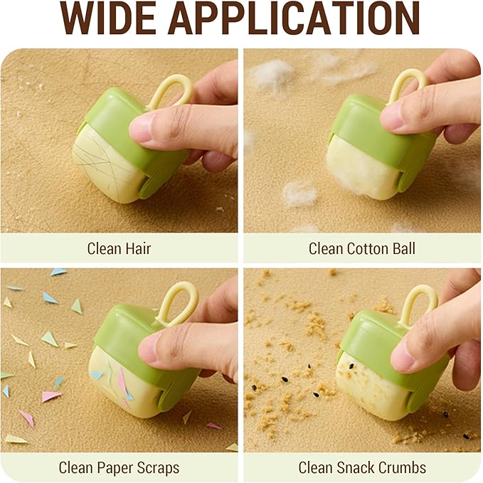 Mini Lint Roller,Washable Sticky Roller Reusable Lint Remover Portable Pet Hair Remover for Clothes,Travel Household (Beige+Beige)