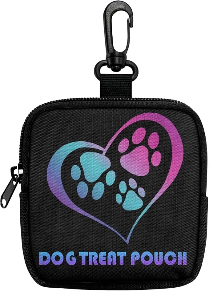 Dog Treat Pouch, Portable Puppy Dog Training Treat Bag for Pet Training Hand Free Dog Walking Bag Auto Closing Pet Feed Snack Reward for Puppy Travel or Outdoor