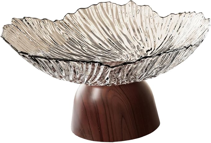Pedestal Fruit Bowl: Elegant Fruit Bowl with Stand, Decorative Serving Tray And PET Organizer for Dining And Home Parties, white