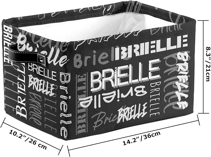 Personalized Storage Bins with Name Custom Kids Storage Basket Cubes Organizer with Handles for Organizing Boys and Girls Toys Shelf Closet Nursery Baskets Boxes, 1 Pack