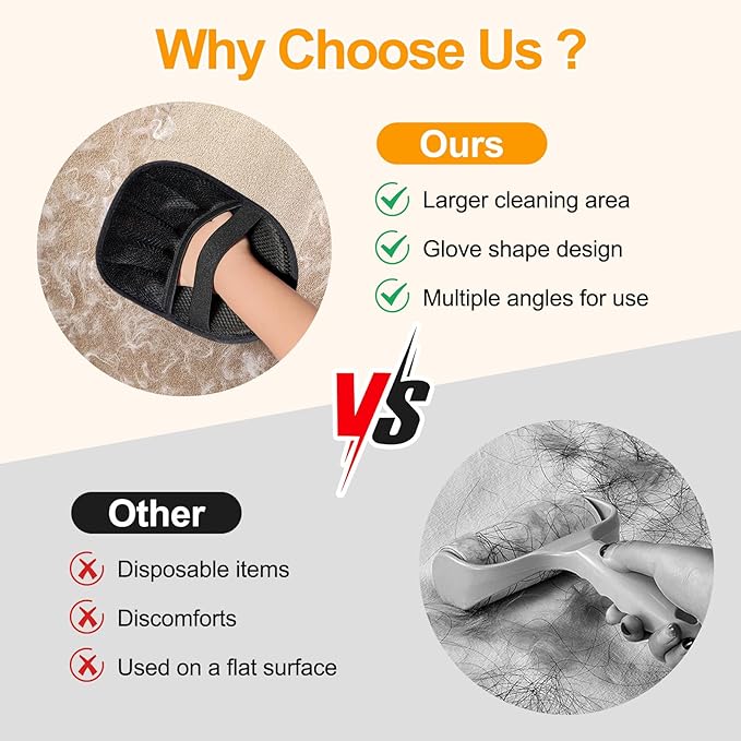 Pet Hair Remover for Laundry - Electrostatic Pet Hair Remover for Laundry, Couch, Carpet, Furniture & Pet Grooming – Reusable Cat Dog Hair Magic Brush Mitt (1 PCS)