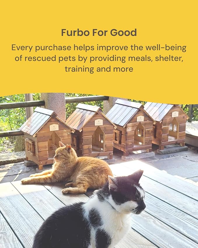 Furbo 360° Cat Camera [No Monthly Fee] | 360° Rotating Live View, Meowing Alerts, Treat Toss, 2-Way Audio, Night Vision, Smart Home Kitten Monitoring, No AI Alerts