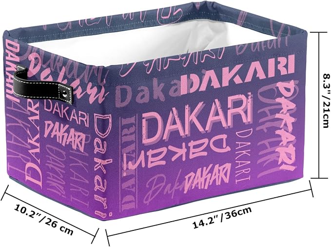 Personalized Storage Bins with Name Custom Kids Storage Basket Cubes Organizer with Handles for Organizing Boys and Girls Toys Shelf Closet Nursery Baskets Boxes, 1 Pack