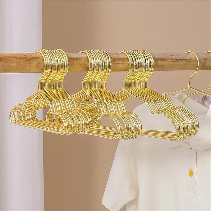 Heavy Duty Kids Child Clothes Hangers, Metal pet Storage Wardrobe Portable Rack Apparel, Clothes Hangers with Non-Slip Shoulder Notches, for Suit, Jacket, Shirt, Dress & Pants