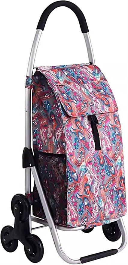 Shopping Carts for Groceries Rolling Utility Cart, Waterproof Removable Canvas Bag for Laundry Grocery, Shopping, Baggage, Picnic(B)