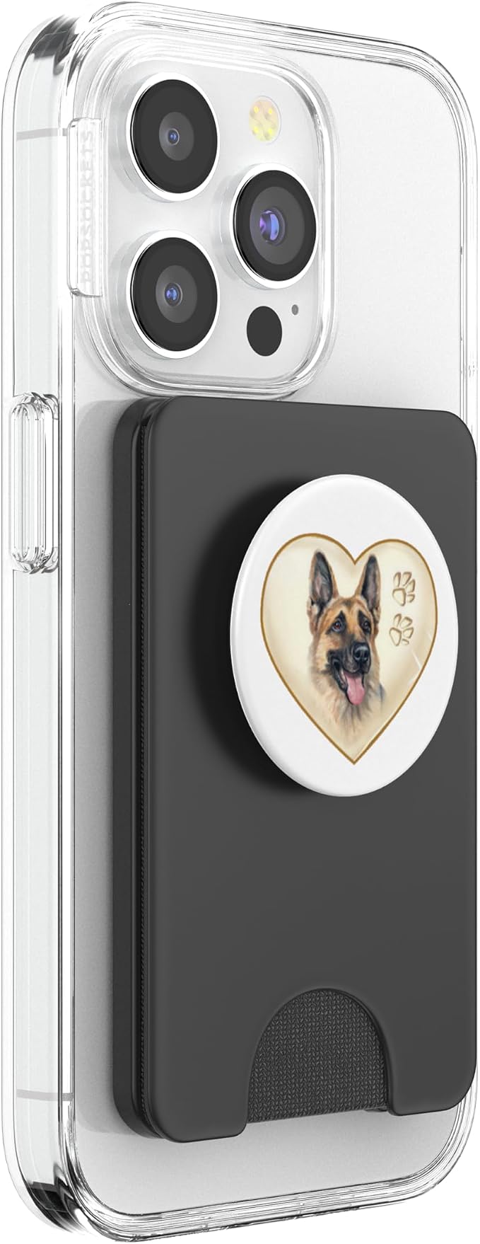 Dog, Pet, German Shepherd, Puppy, Heart, Paws, Pop-Socket PopSockets PopGrip: Swappable Grip for Phones & Tablets PopSockets PopWallet for MagSafe
