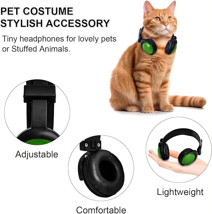 Olyre Pet Headphones for Small Dogs Cats, Adjustable Decorative Neckwear