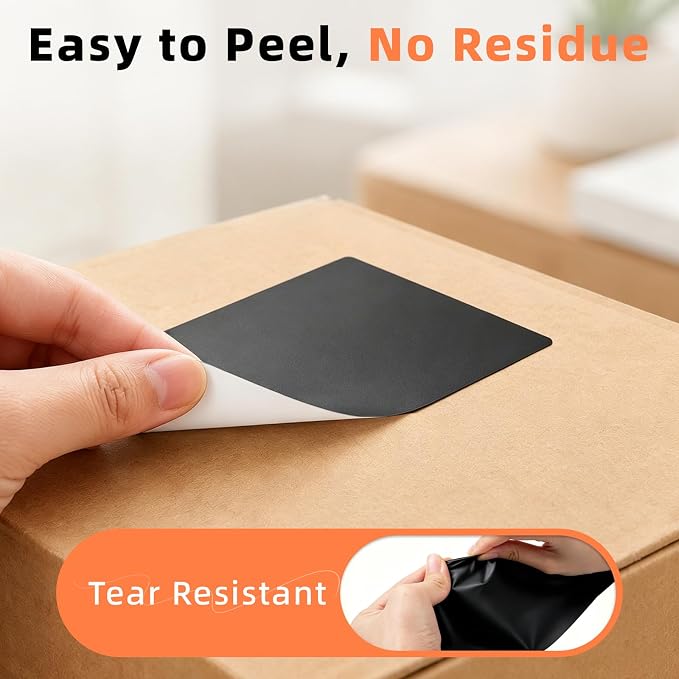 Homrelaxy 180 Pcs 4"x6" Large Labels for Storage Bins, Removable Tote Label | No Residue Black Storage Bin Labels, Waterproof & Oil-Resistant & Tear-Resistant Stickers, For Plastic Bins, Boxes and Cases