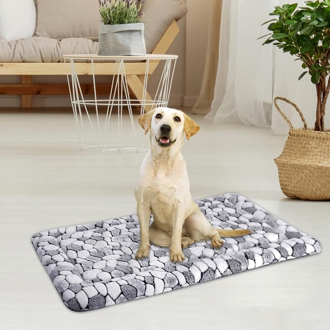 VANKEAN Reversible Crate Pad Cool/Warm Washable S-XXL Grey Stone