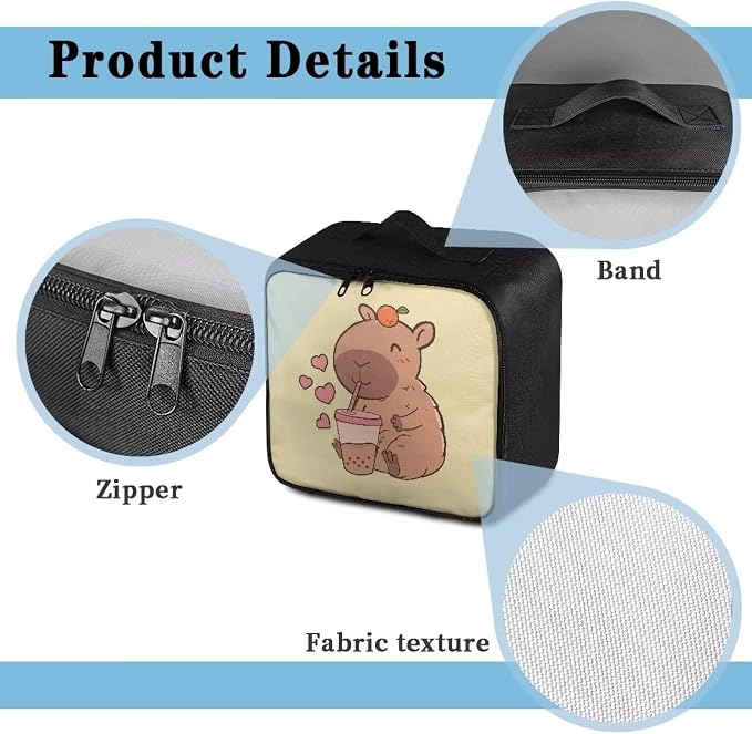 Rnyleeg First Aid Kit Bag Empty Cute Capybara Medical Kit for College Dorm Travel First Aid Bag Emergency Supplies Small Compact Lovely Bag