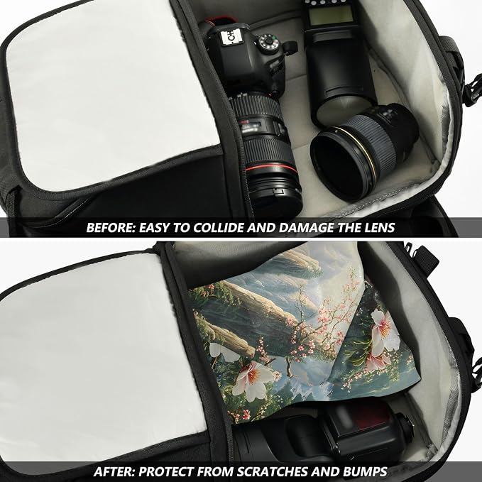 JIPONI Peach Blossom Magic Makeup Bag, Self-Adhesive Magic Wrap Cloth, Portable Cosmetic Organizer, Camera Lens Protector, Travel Storage for Beauty Essentials, 21.7"x21.7"