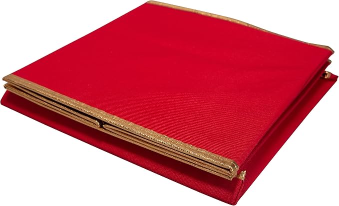 Simplify 64 Count Large Storage Box | Dimensions : 12.01 x 12.01 x 12.01 | Stackable Dividers | Holds up to 64 Ornaments | Red | Easy Carry Handles | Collapsible | Christmas Organization