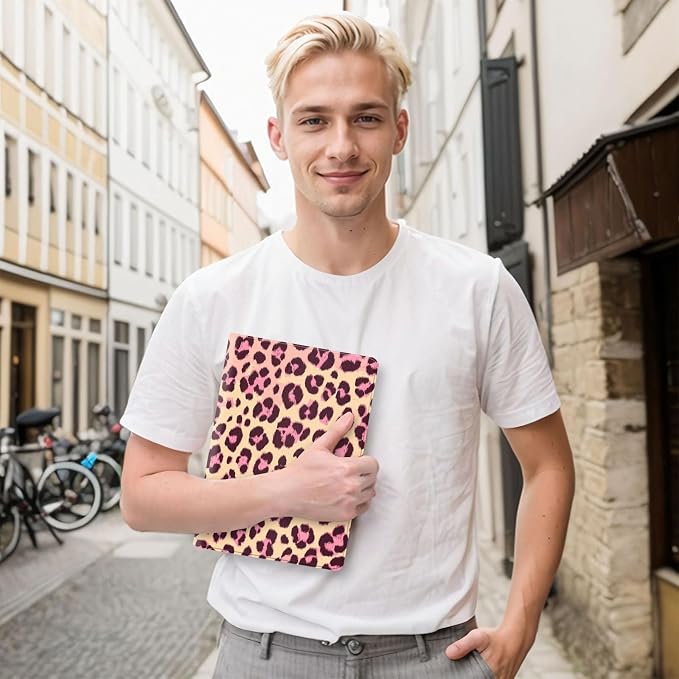 for Samsung Galaxy Tab A7 10.4 Inch 2020/2022 (SM-T500/T505/T507/T509) Tablet Protective Cover with Adjustable Stand and Magnetic Auto Wake/Sleep,Leopard Print
